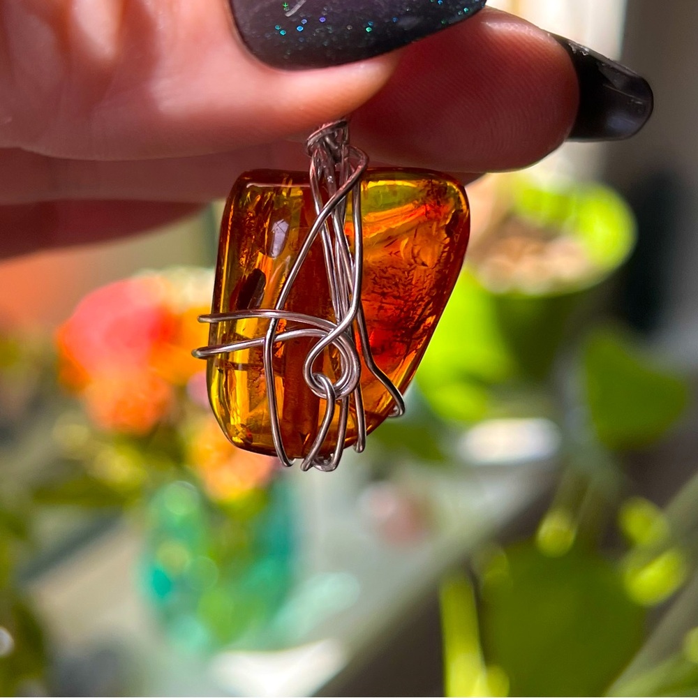 More Amber Wire Wrapped Pendents✨COMING SOON✨